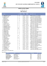 Entry List by Team