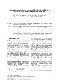 Facing the Appeal of Social Networks: Methodologies and Tools to Support Students Towards a Critical Use of the Web