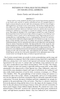Patterns of Coral Reef Development on Tarawa Atoll (Kiribati)