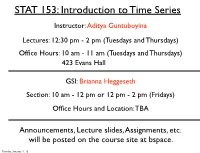 STAT 153: Introduction to Time Series
