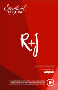 A Pre-Show Podcast Providing Insight Into R+J's Artistic