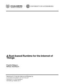 A Rust-Based Runtime for the Internet of Things