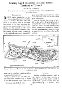 Grazing Land Problems, Molokai Island, Territory of Hawaii