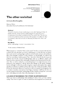 The Other Revisited