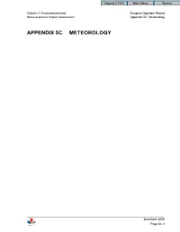 Volume 2, Appendix 5C: Meteorology