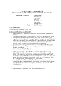 1 COFTON HACKETT PARISH COUNCIL. Minutes of the Meeting