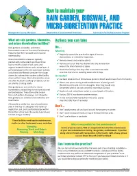 How to Maintain Your Rain Garden, Bioswale, and Micro-Bioretention