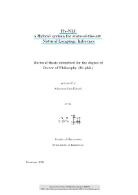 Hy-NLI: a Hybrid System for State-Of-The-Art Natural Language Inference