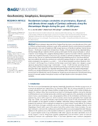 Neodymium Isotope Constraints on Provenance, Dispersal, and Climate&#8208;Driven Supply of Zambezi Sediments Along the Mozam