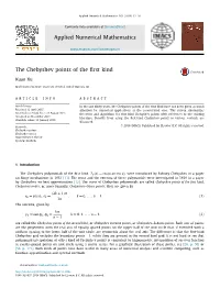 The Chebyshev Points of the First Kind