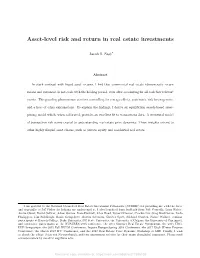 Asset-Level Risk and Return in Real Estate Investments
