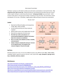 Biomolecule Presentation Working in a Group You Will Research Nucleic Acids and Create a Presentation to Share with the Class
