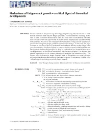 Mechanisms of Fatigue Crack Growth – a Critical Digest of Theoretical Developments