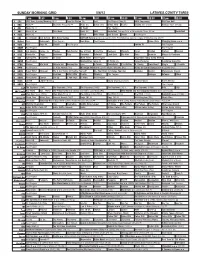 Sunday Morning Grid 5/6/12 Latimes.Com/Tv Times