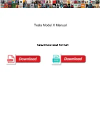 Tesla Model X Manual