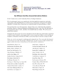 No Offshore End-Run Around Derivatives Reform