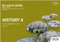 OCR a Level History Delivery Guide