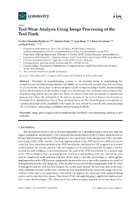 Tool-Wear Analysis Using Image Processing of the Tool Flank