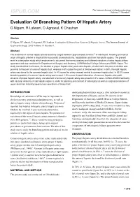 Evaluation of Branching Pattern of Hepatic Artery G Nigam, R Lalwani, D Agrawal, K Chauhan
