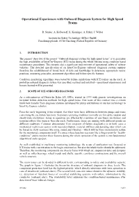 Operational Experiences with Onboard Diagnosis System for High Speed Trains