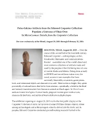 Paleo-Eskimo Artifacts from the Edmund Carpenter Collection Populate a Universe of Their Own in Microcosmos: Details from the Carpenter Collection