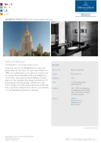 REFERENCE PROJECTS Radisson Royal Hotel – Moscow