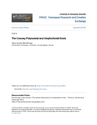 The Conway Polynomial and Amphicheiral Knots