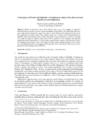 Vowel Space of French and Inuktitut: an Exploratory Study of the Effect of Vowel Density on Vowel Dispersion*