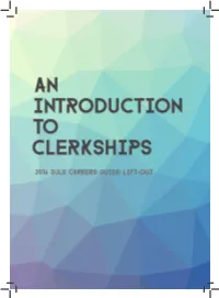 An Introduction to Clerkships 2016
