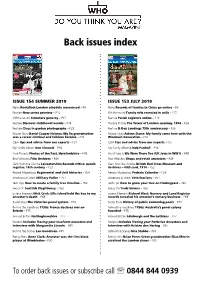 Back Issues Index