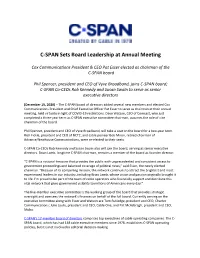 C-SPAN Sets Board Leadership at Annual Meeting