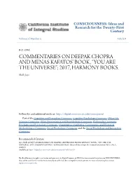 Commentaries on Deepak Chopra and Menas Kafatos' Book