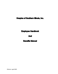 EMPLOYEE HANDBOOK TABLE of CONTENTS Welcome Letter