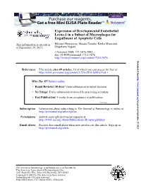 Engulfment of Apoptotic Cells Locus-1 in a Subset of Macrophages for Expression of Developmental Endothelial