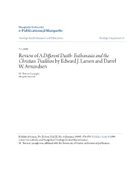 Euthanasia and the Christian Tradition by Edward J
