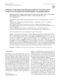 Evaluation of the Physico-Mechanical Properties of Activated-Carbon Enhanced Recycled Polyethylene/Polypropylene 3D Printing ﬁlament