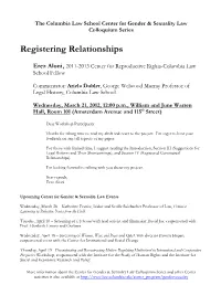 Registering Relationships