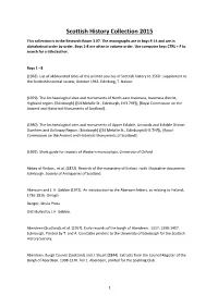 Scottish History Collection 2015