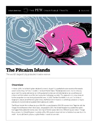 The Pitcairn Islands the World’S Largest Fully Protected Marine Reserve