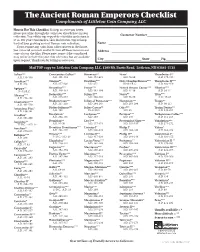 Ancient Roman Emperors Checklist Compliments of Littleton Coin Company, LLC