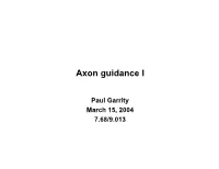 Axon Guidance I