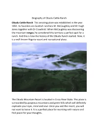 Biography of Obudu Cattle Ranch Obudu Cattle Ranch This Amazing Place Was Established in the Year 1951