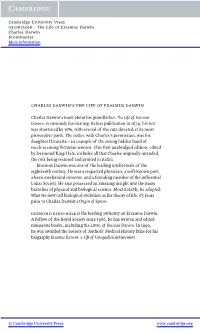 Charles Darwin's the Life of Erasmus Darwin