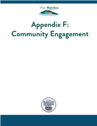 Community Engagement APPENDIX F: COMMUNITY ENGAGEMENT