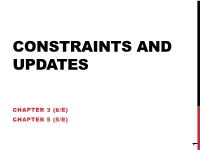 Constraints and Updates
