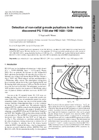 Detection of Non-Radial G-Mode Pulsations in the Newly Discovered PG 1159 Star HE 1429−1209