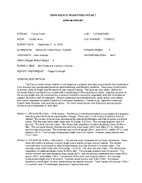 Fanno Creek 2019 Stream Habitat Survey Report