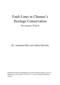 Fault Lines in Chennai's Heritage Conservation