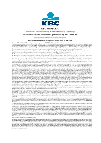KBC IFIMA Warrant Programme Base Prospectus