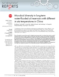 Microbial Diversity in Long-Term Water-Flooded Oil Reservoirs with Different in Situ Temperatures in China